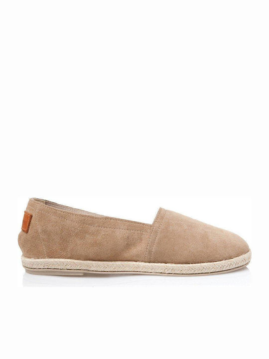 Suede Γυναικείες Εσπαντρίγιες σε Μπεζ Χρώμα