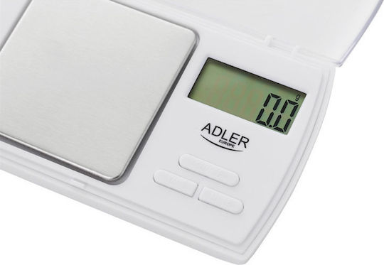 Adler Electronic Precision Commercial Scale with Weighing Capacity of 0.5kg and Division 0.1gr
