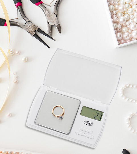 Adler Electronic Precision Commercial Scale with Weighing Capacity of 0.5kg and Division 0.1gr