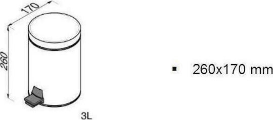 Geesa Standard 634 634-100 300-634-100 Inox Банята кошче 3лт Сребрист Geesa Standard 634 634-100 300-634-100 Inox Банята кошче 3лт Сребрист