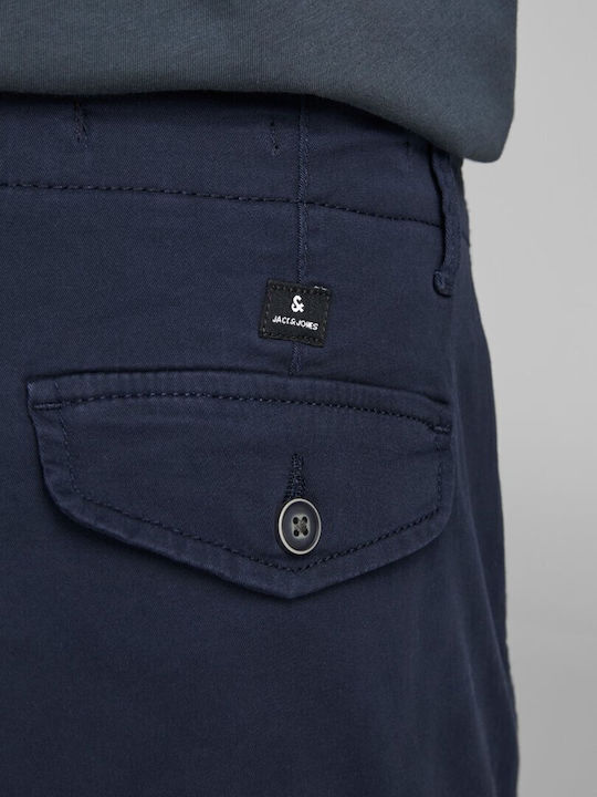 Pantaloni Elastic cu Croială Slim Marina