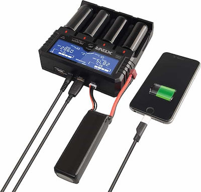 XTAR VP4 Plus Dragon Încărcător 4 Baterii Li-ion/Ni-Cd/Ni-MH Dimensiune AA/AAA/D/18650/16340/26650/14500