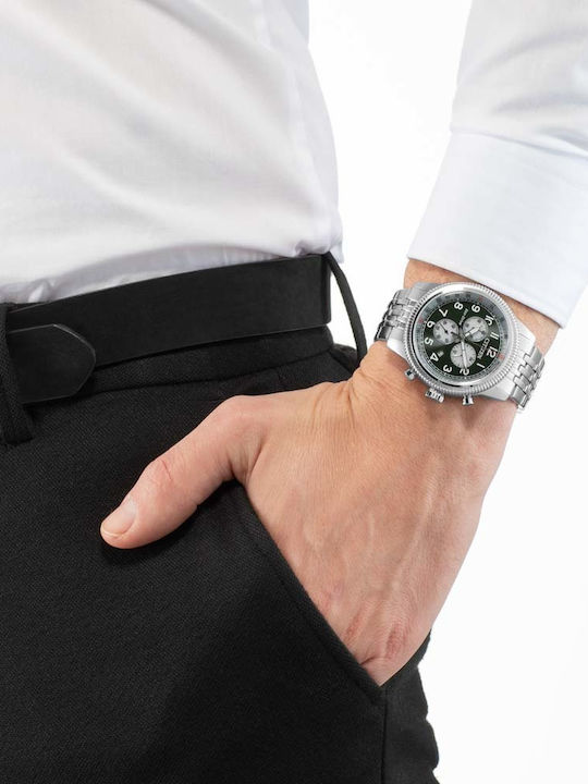 Citizen Men's Watch 42.5mm Chronograph Battery with Silver Metal Bracelet