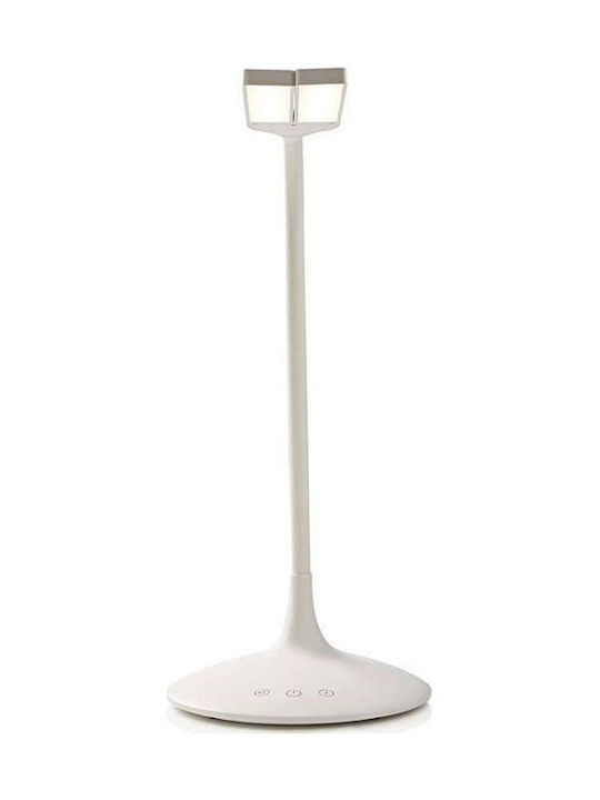 Nedis Rechargeable LED Office Lamp with Flexible Arm in White Color