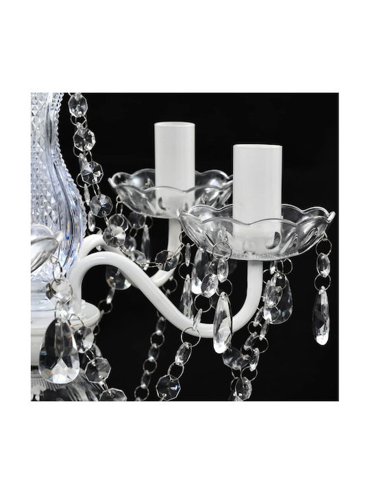 vidaXL Kronleuchter 5xE14 mit Kerzen Transparent 240309