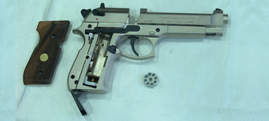Umarex Αεροβόλο Πιστόλι CO2 Beretta M92 FS Nickel Wood Μεταλλικό 4.5mm