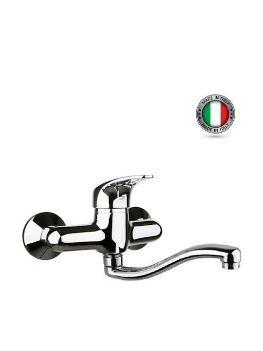 Fiore Altura Mia Wall Kitchen Faucet Silver