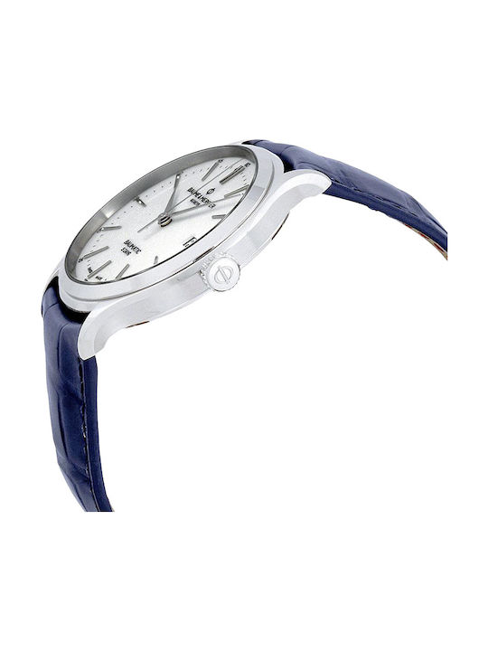 Baume & Mercier Clifton Baumatic Ανδρικό Ρολόι 40mm Αυτόματο με Μπλε Δερμάτινο Λουράκι