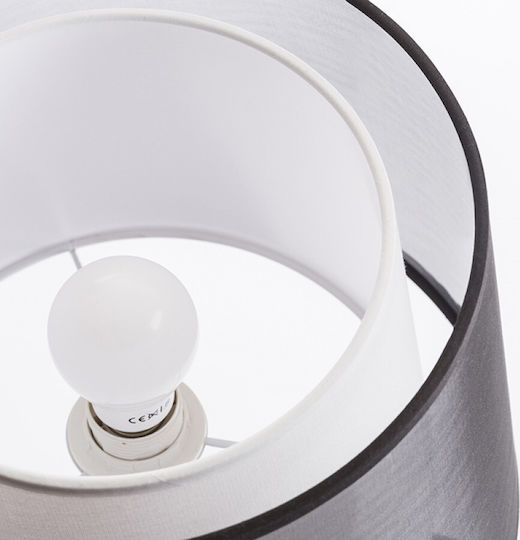Rendl Light Studio Esplanade Table Metal Lampă de masă pentru Soclu E27 cu Abajur Gri și Bază Negru
