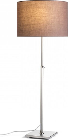 Rendl Light Studio Edika Table Metal Table Lamp for Socket E27 with Brown Shade and Silver Base