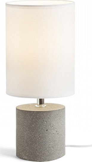 Rendl Light Studio Camino Table With Shade Πορτατίφ με Λευκό Καπέλο και Γκρι Βάση