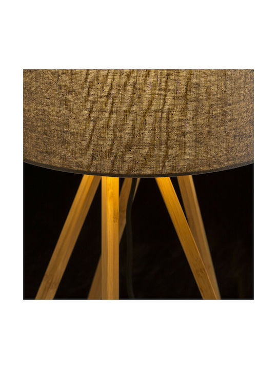 Rendl Light Studio El Paso Πορτατίφ για Ντουί E14 με Γκρι Καπέλο και Καφέ Βάση