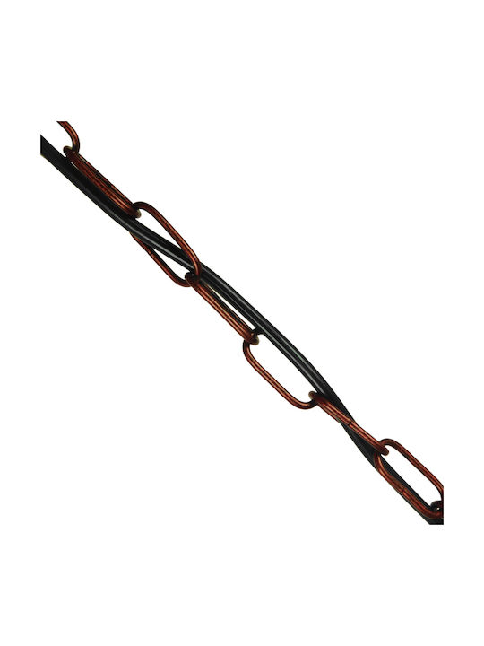 GloboStar Libellula Hängelampe Braun Raster mit Fassung E27 48.5x42x37.5cm.
