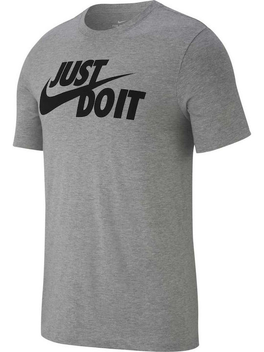 Nike Just Do It Herren Sport T-Shirt Kurzarm Gray