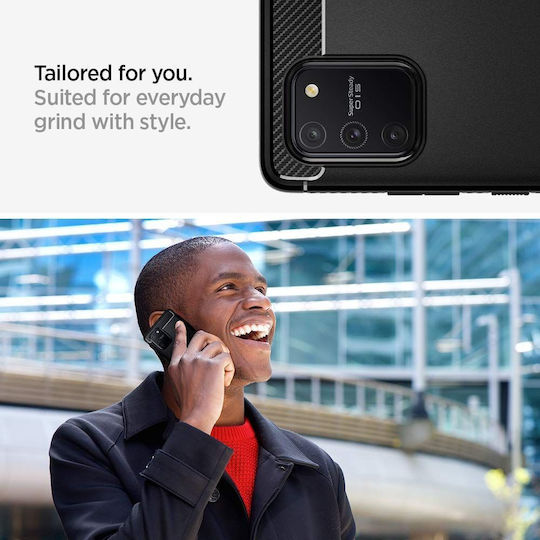 Spigen Rugged Armor Задна корица Силикон Черен (Galaxy S10 Lite) ACS00676