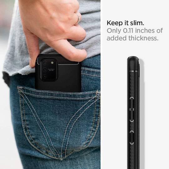 Spigen Rugged Armor Задна корица Силикон Черен (Galaxy S10 Lite) ACS00676