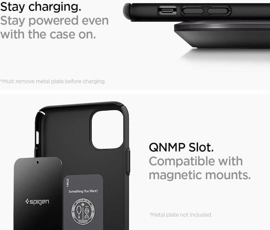 Spigen Thin Fit Air Back Cover Πλαστικό Μαύρο (iPhone 11 Pro Max)