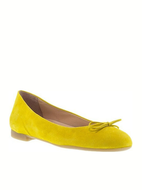 Mourtzi Suede Ballerinas Yellow 1/12706