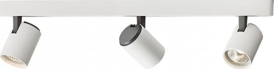 Rendl Light Studio Dugme III Triplu Spot cu Soclu GU10 în Culoare Alb