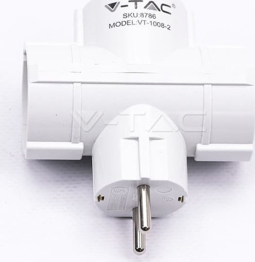 V-TAC T-Shaped Wall Plug 3 Positions