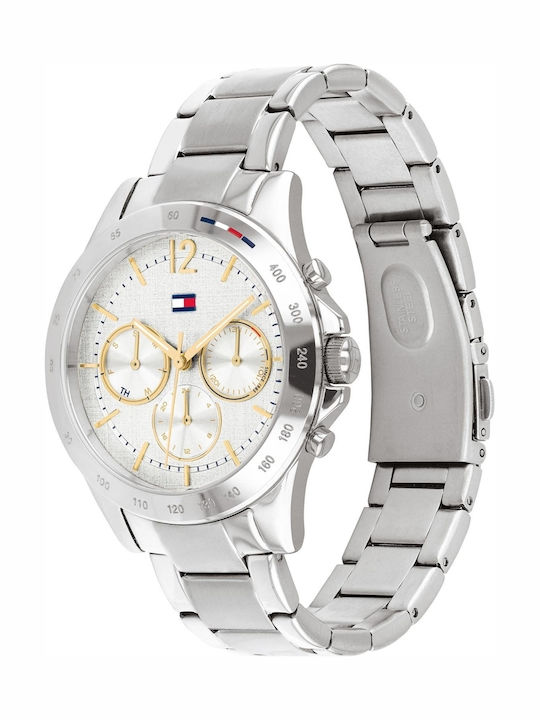 Tommy Hilfiger Haven Women's Watch Chronograph with Silver Metal Bracelet