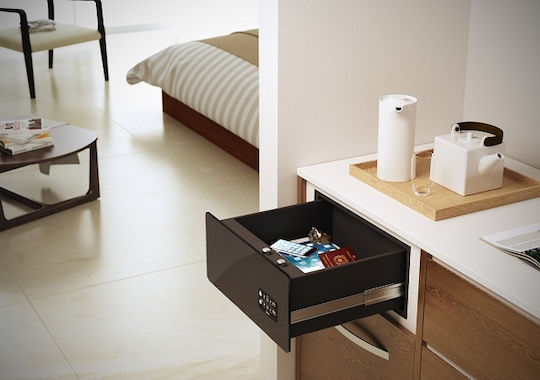 IndelB Safe Drawer Built-in Hotel Safe with Digital Lock L45xW40xH20cm
