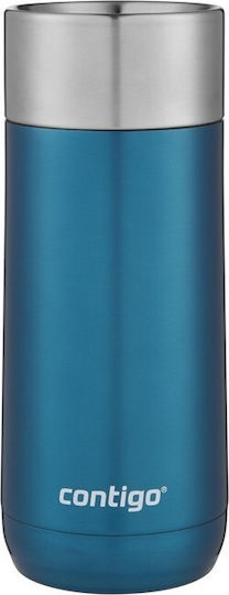 Contigo Luxe Autoseal Glass Thermos Stainless Steel BPA Free 360ml Blue with Mouthpiece