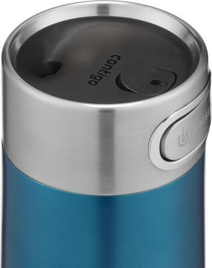 Contigo Luxe Autoseal Glass Thermos Stainless Steel BPA Free 360ml Blue with Mouthpiece