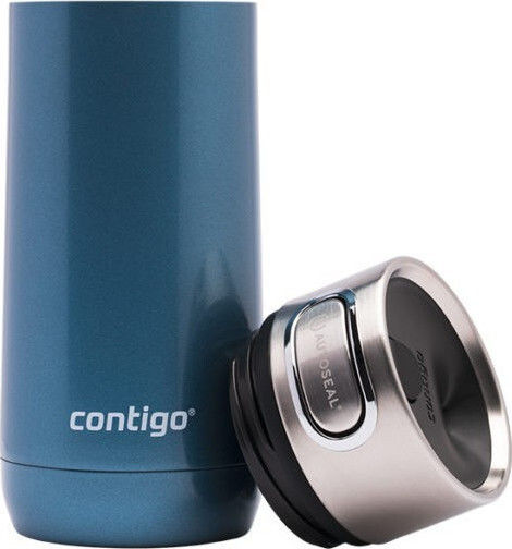 Contigo Luxe Autoseal Glass Thermos Stainless Steel BPA Free 360ml Blue with Mouthpiece