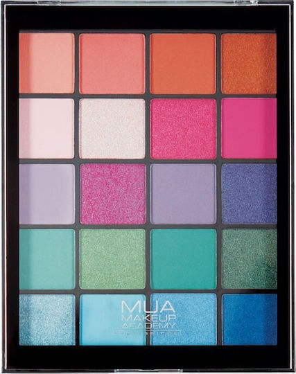 MUA 20 Shade Eye Shadow Palette in Solid Form Tropical Oceana 22gr