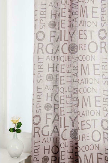 Mc Decor Curtain with Grommets Natural Brown 135x280cm