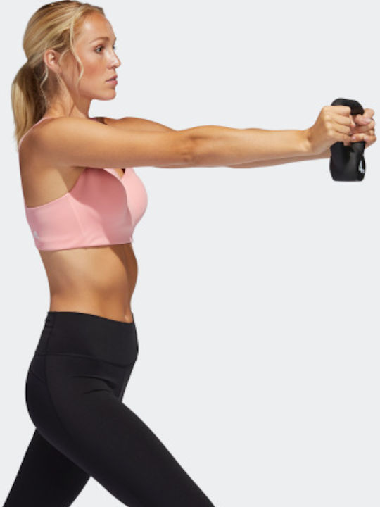 adidas Stronger For It Alpha Femei Atletic Sutien sport Roz