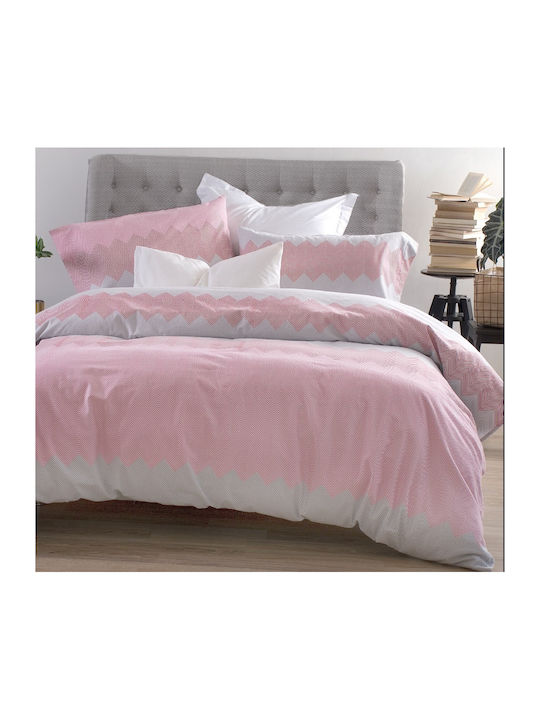 Rythmos Duvet Cover Set Flannel Single with Pillowcase 160x250 Diona Red