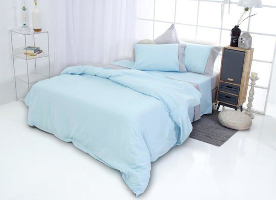 SB Home Husă de Pilotă Bumbac Single 170x240 Simi Gri