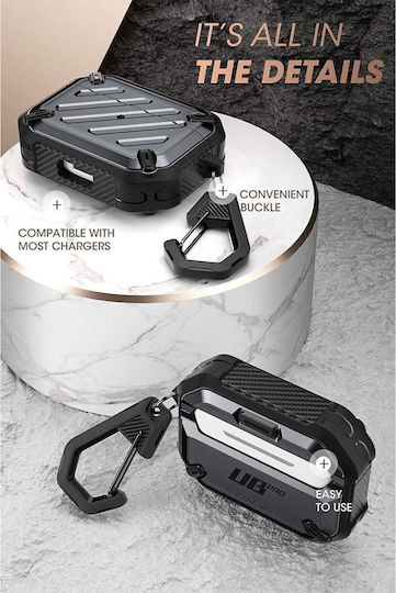 Supcase Unicorn Beetle Pro Plastic Case with Keychain Black for Apple AirPods Pro
