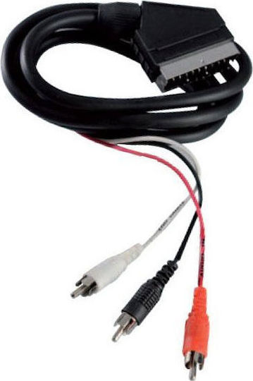 Emos Cable Scart male - Composite male 1.5m Black