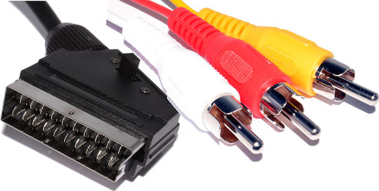 Emos Cable Scart male - Composite male 1.5m Black