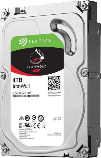 Seagate Ironwolf 4TB HDD Hard Drive 3.5" SATA III 5900rpm with 64MB Cache for NAS ST4000VN008