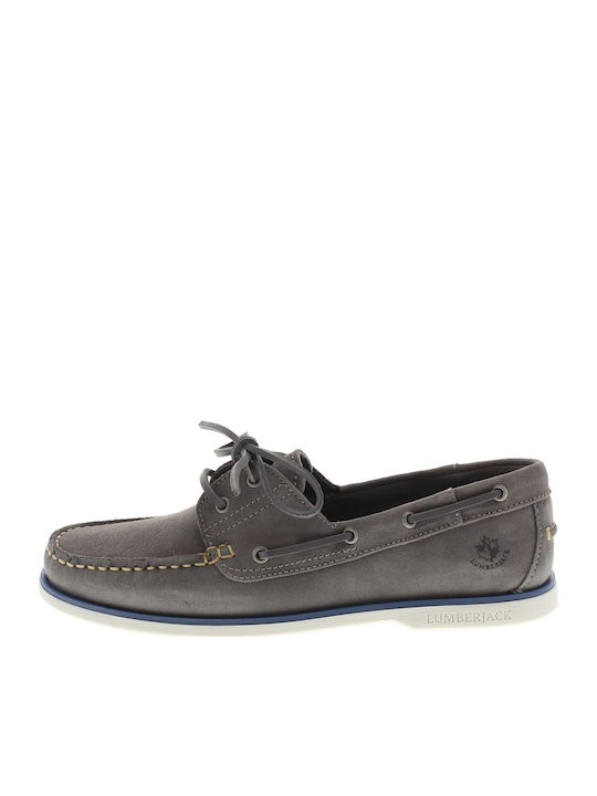 Navigator Suede Ανδρικά Boat Shoes σε Γκρι Χρώμα