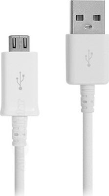 Samsung Regular USB 2.0 to micro USB Cable Λευκό 1m (ECB-DU4AWE)