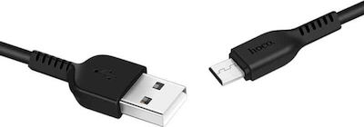 Hoco Regular USB 2.0 to micro USB Cable Μαύρο 3m (X20 Flash)