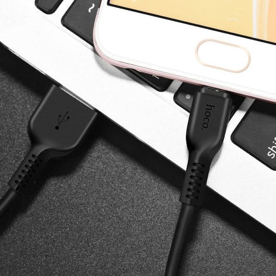 Hoco Regular USB 2.0 to micro USB Cable Μαύρο 3m (X20 Flash)