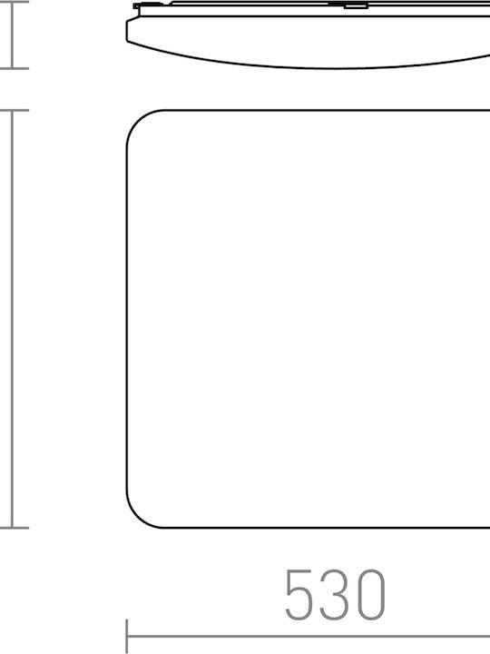 Rendl Light Studio Sempre SQ 53 Sensor Τετράγωνο Εξωτερικό LED Panel 56W με Θερμό Λευκό Φως 3000K