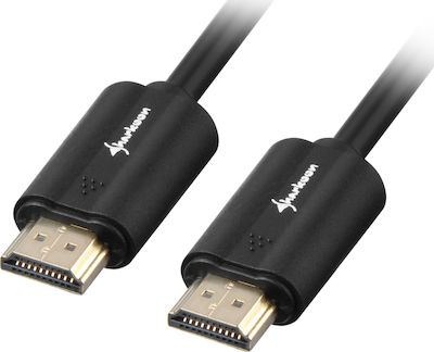 Sharkoon HDMI 2.0 Cable HDMI male - HDMI male 2m Μαύρο