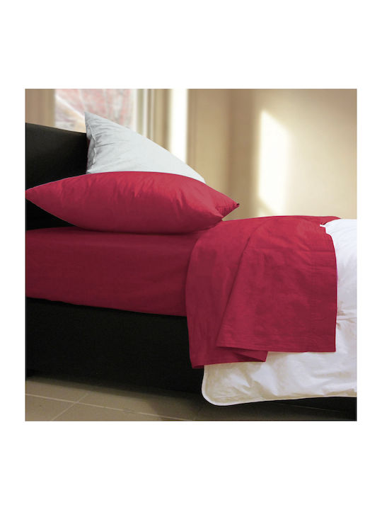 Nef-Nef Homeware Cearșaf Super Double 240x270cm. Basic 011709 970 Bordo