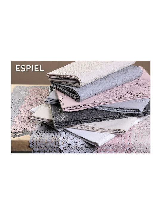 Espiel Plastic Lace Tablecloth Λευκό 135x180cm