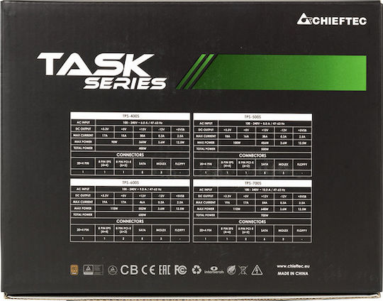 Chieftec Task Series 700W Negru Sursă de Alimentare Calculator Complet cu fir 80 Plus Bronze
