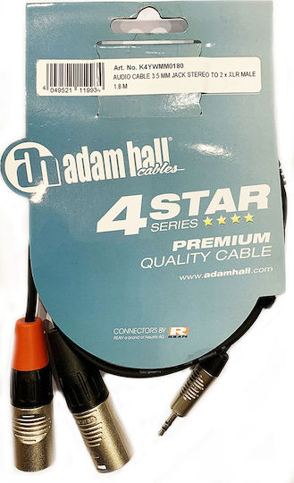 Adam Hall Audio Cable 2x XLR male - 3.5mm male 1.8m (K4YWMM0180)
