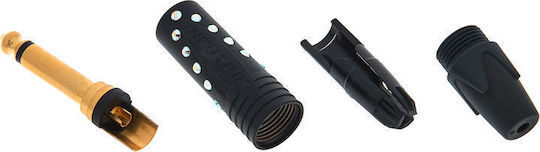 Neutrik Plug 6.3mm Jack mono male Black (NP2X-B)