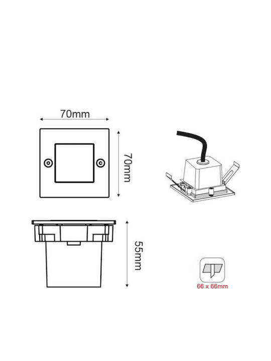 Aca Spot de Perete pentru Exterior IP54 cu Led Încorporat Bronz